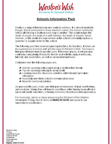 Schools Information Pack